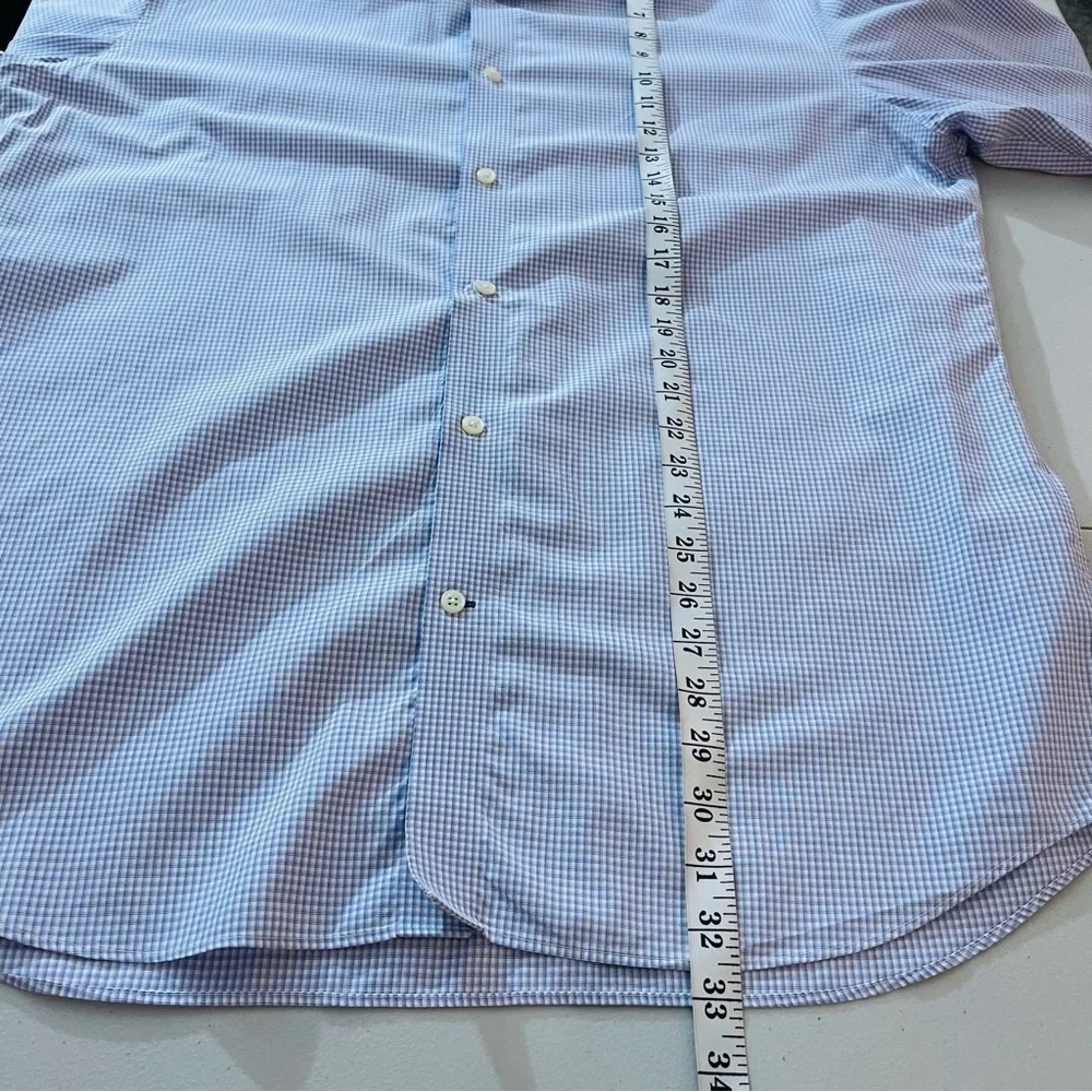 Banana Republic Non-Iron Slim Fit Plaid Button Down Shirt Men XL Preppy Career